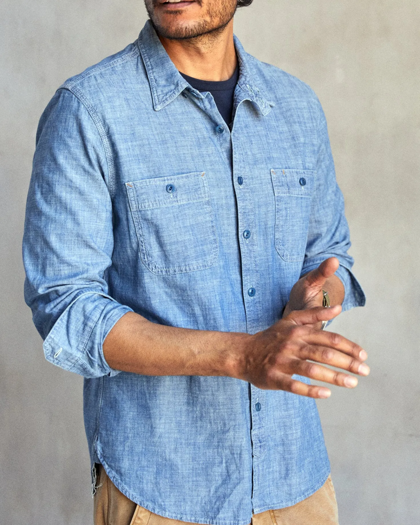 Chambray Utility Shirt